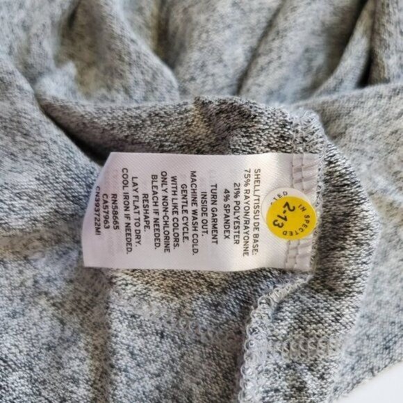 NWT CASLON Womens Sweater SZ S Gray Peplum Drawstring Soft Stretch Long Sleeve - Picture 8 of 8